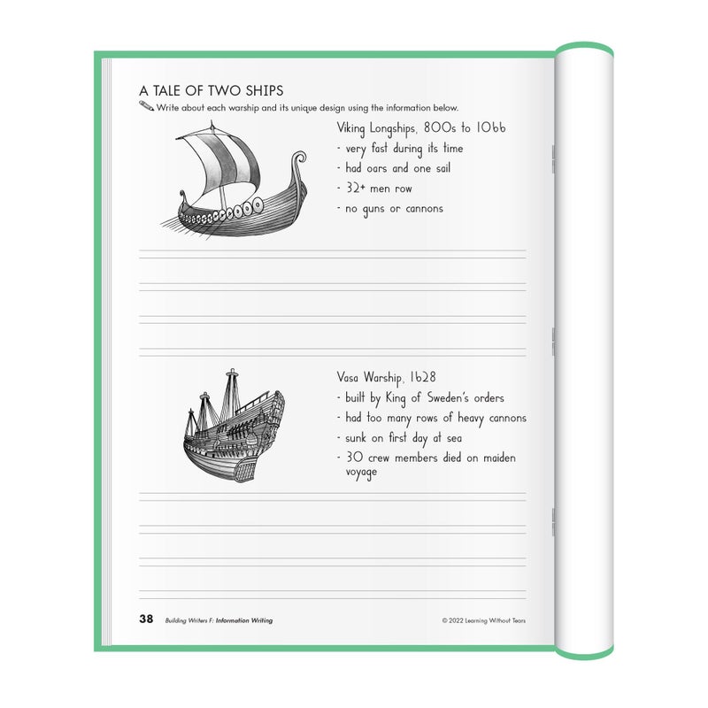 Learning Without Tears, Building Writers F, Student Edition, Age 10+, 5th Grade+, Handwriting Without Tears, Narrative, Information & Opinion Writing, Fluency, School & Home, Tutoring - Image 4